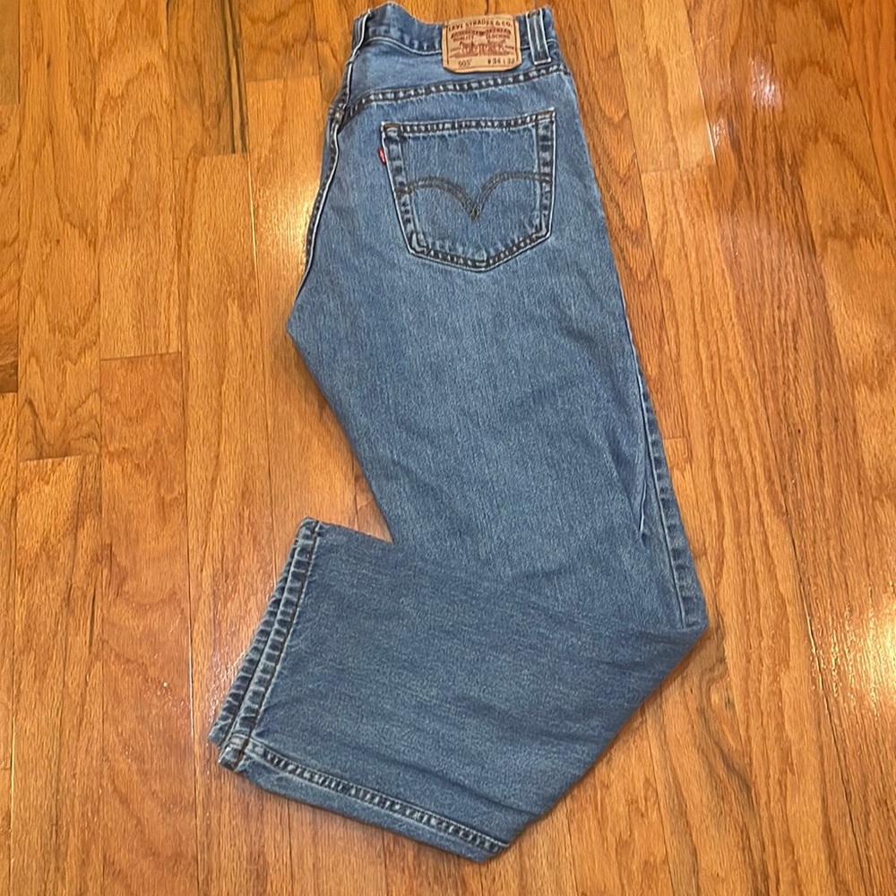 Levi’s 505 Regular Fit 34 x 32 Blue Jeans zip fly Pockets